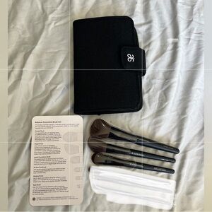Arbonne Bundle: 3 Face Makeup Brushes with Black Makeup Carrying Case